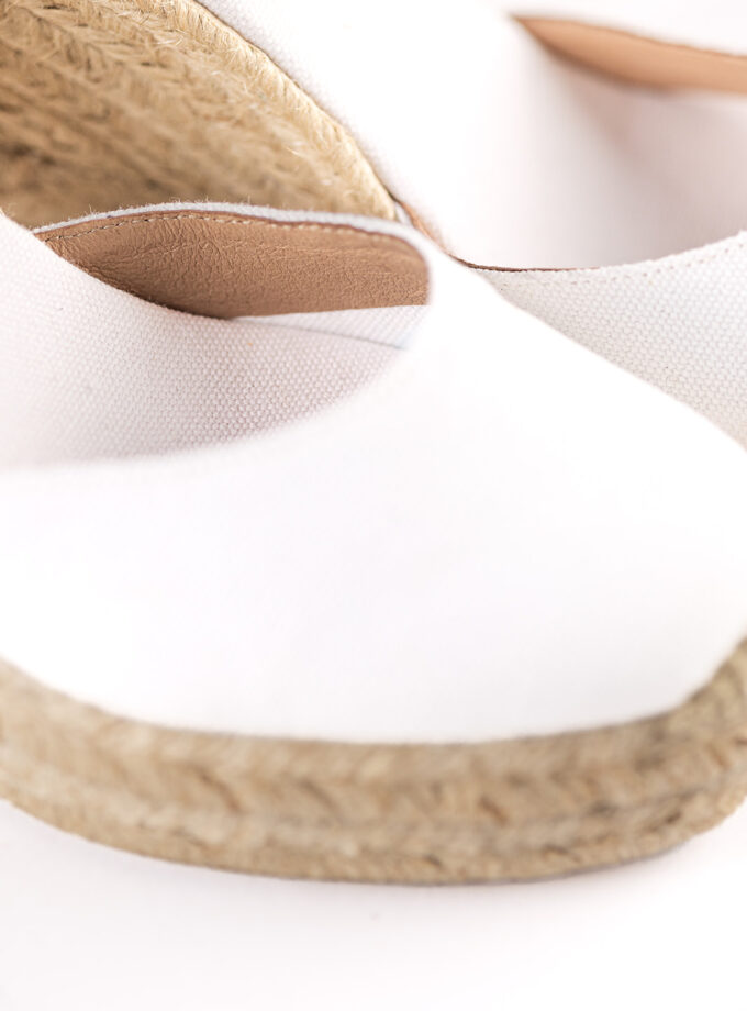<b>Alpargatas de cuña Ana</br></b> Blancas