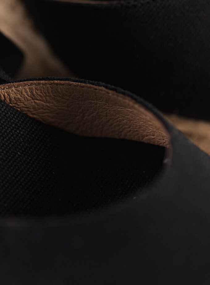 <b>Alpargatas de cuña Ana</b></br> Negras