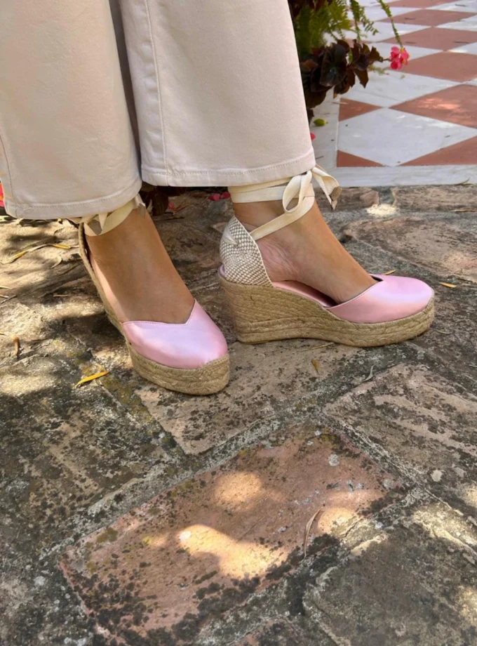 <b>Alpargatas de cuña Covadonga</br></b> Rosa