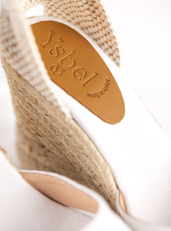 <b>Alpargatas de cuña Ana</br></b> Blancas