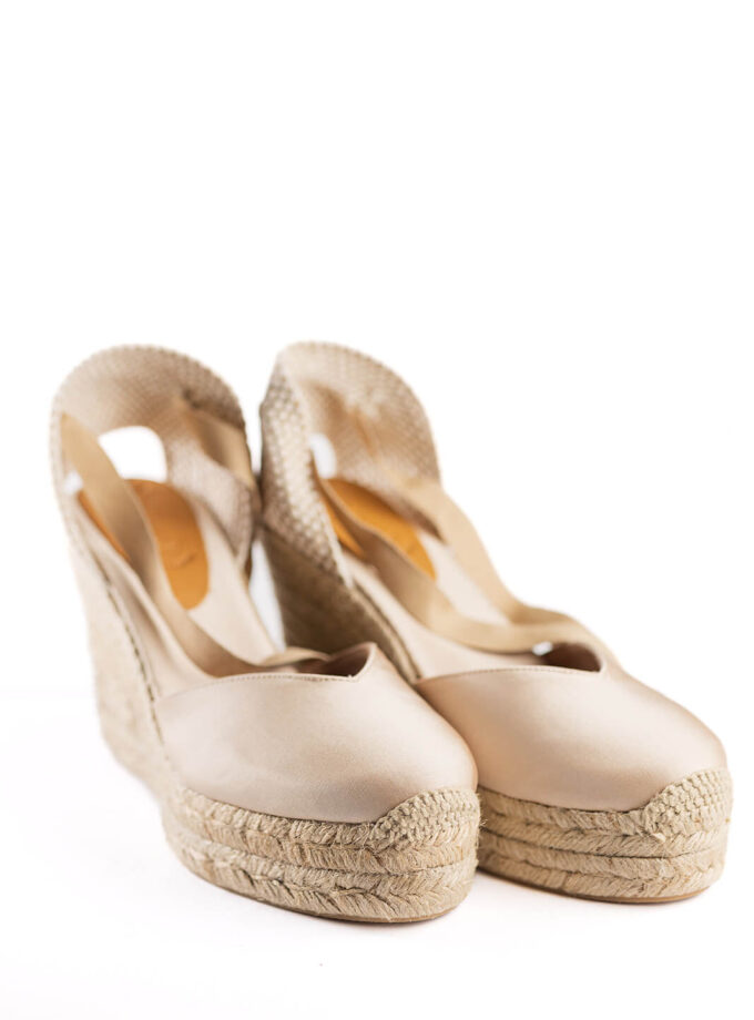 <b>Alpargatas de cuña Covadonga</br></b> Champagne