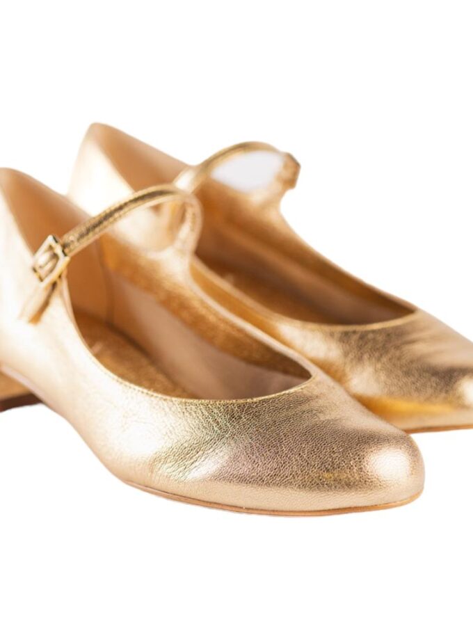 Merceditas Doradas de Piel para Mujer – Elegancia y Comodidad | Ysbel