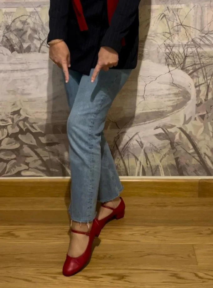 Merceditas Rojas de Piel para Mujer – Elegancia y Comodidad | Ysbel