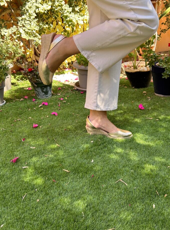 <b>Alpargatas de cuña Marilyn</b></br> Platino