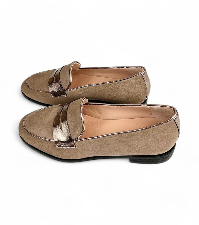 Mocasín de Piel Ante Artesanal Briggite - Hecho en España | Ysbel