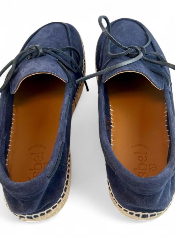 <b>Alpargatas náuticas de piel para hombre Carlos</br></b> Color navy blue