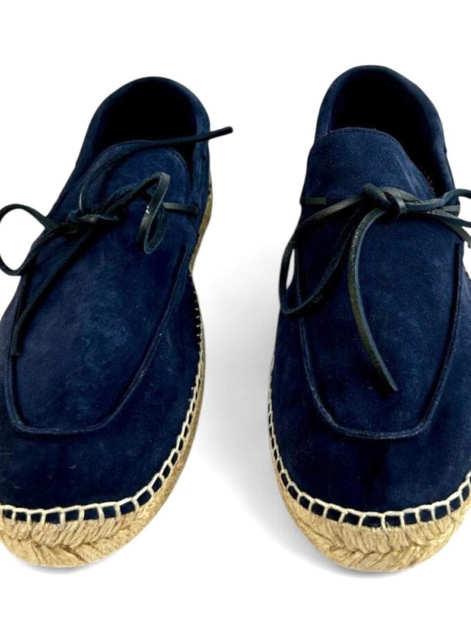 <b>Alpargatas náuticas de piel para hombre Carlos</br></b> Color navy blue