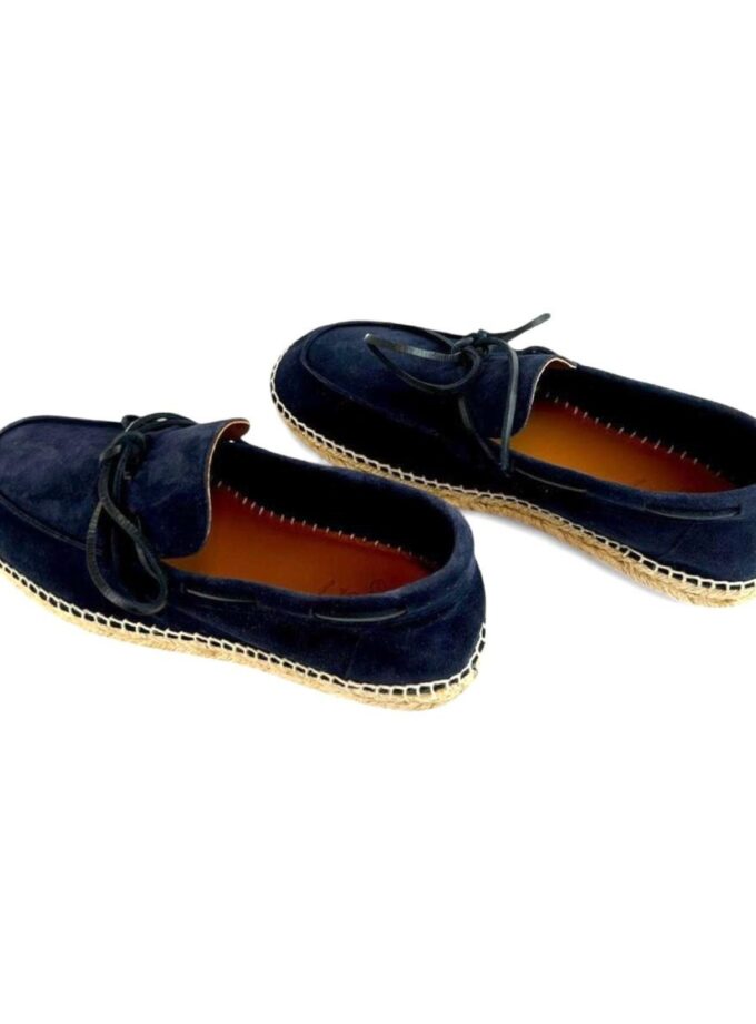 <b>Alpargatas náuticas de piel para hombre Carlos</br></b> Color navy blue